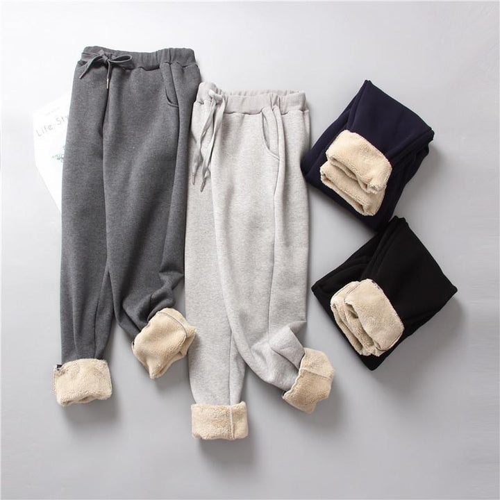 Damen nan gefütterte Therm-Jogginghose mit Kordelzug, seitlichen Eingrifftaschen und schmalem Bein Drune