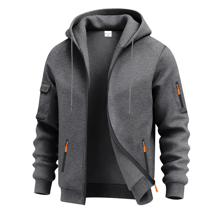 Herren funktionale Kapuzenjacke mit technischen Taschen Drune