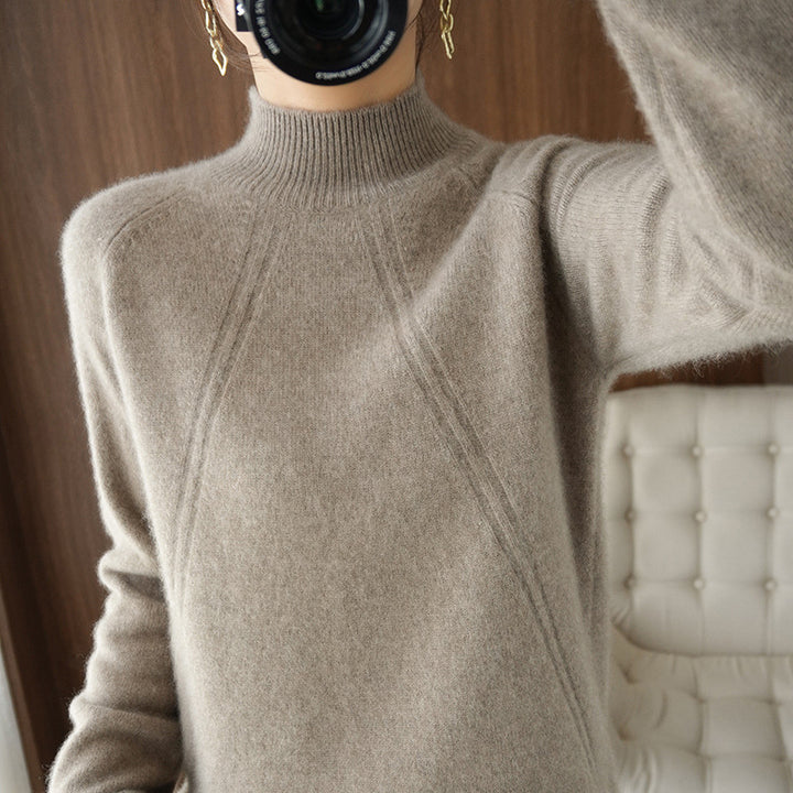 Damen kuscheliger Rollkragenpullover aus feinem Material mit lässigem Schnitt Drune