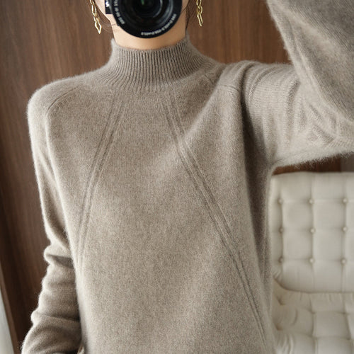 Damen kuscheliger Rollkragenpullover aus feinem Material mit lässigem Schnitt Drune