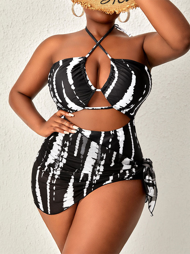 Damen Bikini-Set mit modischem Wickeldetail und hohem Beinausschnitt Drune