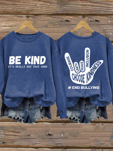 Damen Sweatshirt mit positiver Botschaft und kreativem Handdesign Drune