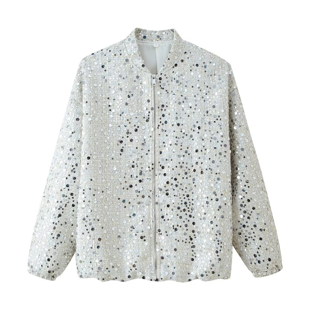 Damen Glitzernde Bomberjacke Drune