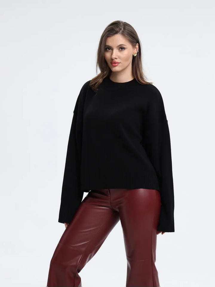 Damen Bequemer Oversized Pullover mit strukturiertem Rippmuster Drune