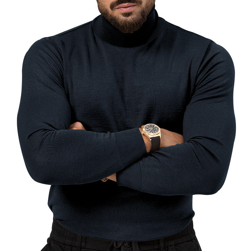 Herren Rollkragenpullover mit feiner Strickstruktur und lässigem Schnitt Drune