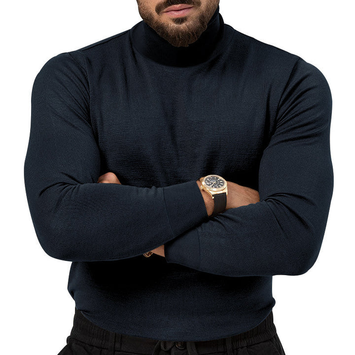 Herren Rollkragenpullover mit feiner Strickstruktur und lässigem Schnitt Drune