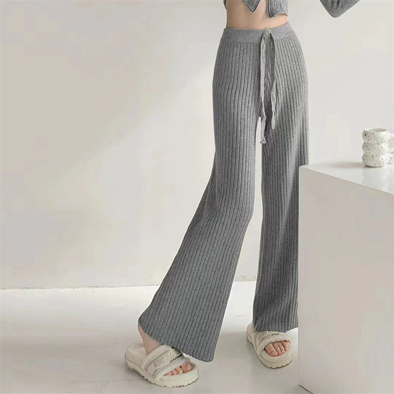 Damen Cross-over Pullover mit tiefem V-Ausschnitt und Rippstruktur Drune