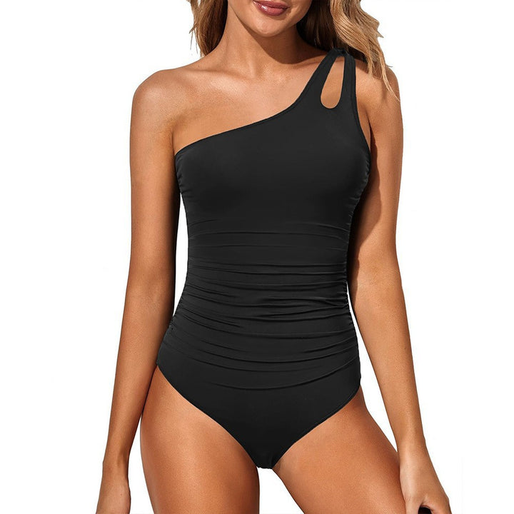 Damen Einteiler Badeanzug mit asymmetrischem Cut-Out-Design Drune