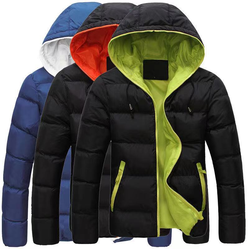 Herren nan gesteppte Kapuzen-Steppjacke mit kontrastierendem Fleecefutter und seitlichen Reißverschlusstaschen Drune