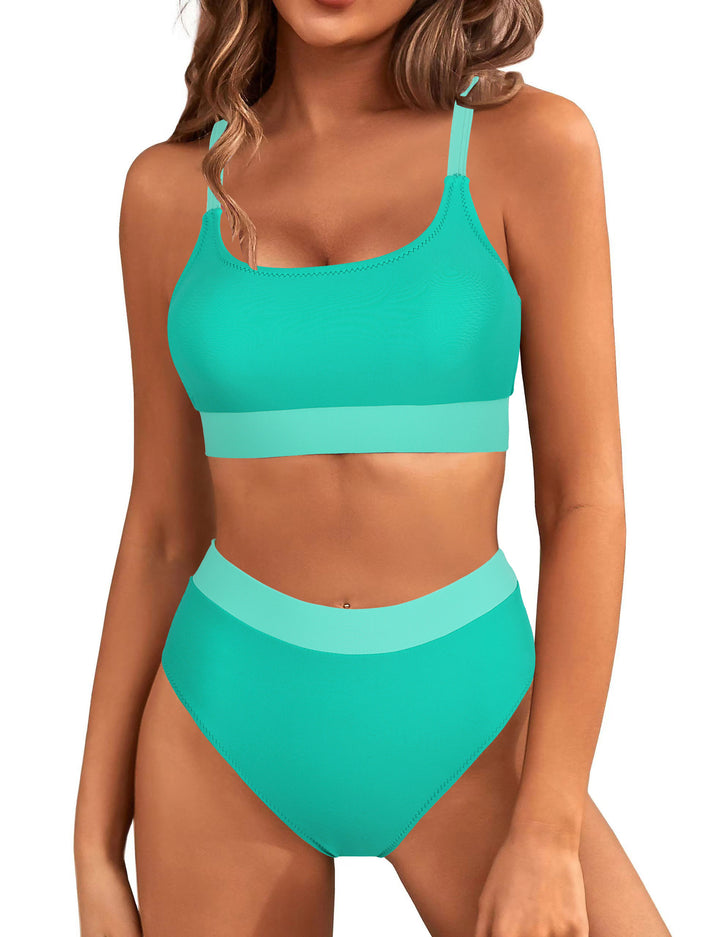 Damen Hochtaillierter Bikini mit sportlichem Schnitt Drune