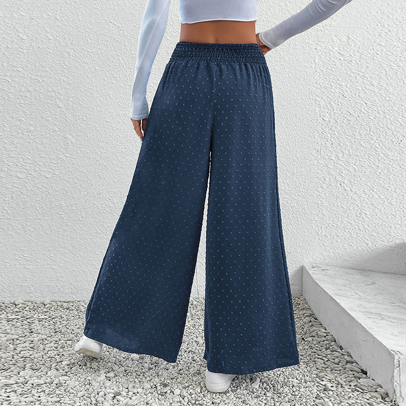Damen luftige weite Hosen mit elastischem Bund Drune