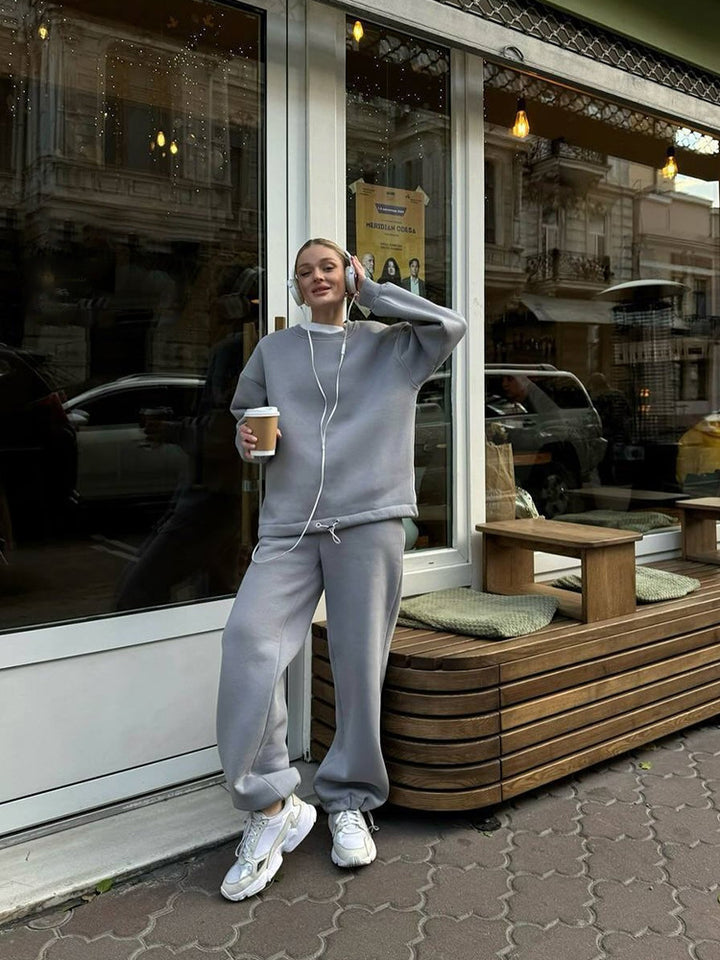 Damen gemusterter Oversized Sweatshirt Drune
