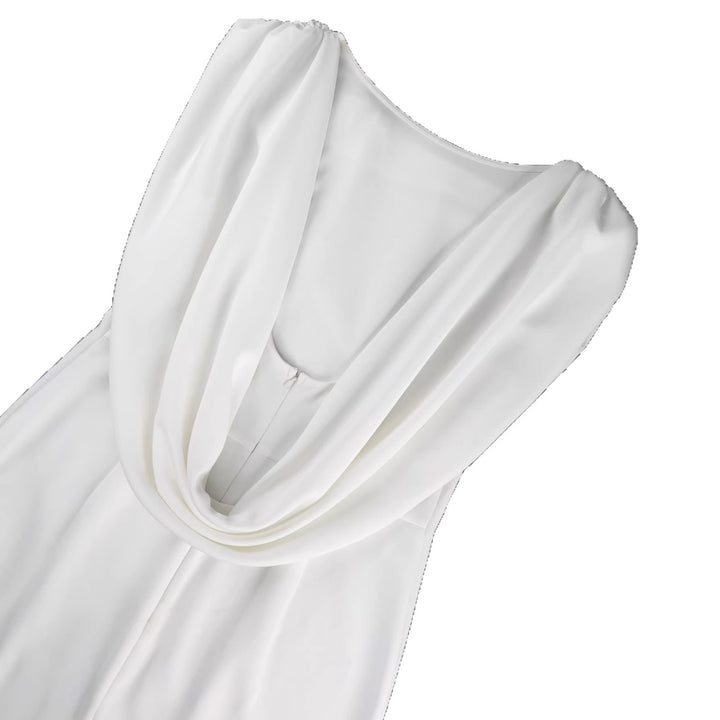 Damen Elegantes Minikleid mit drapiertem Schalkragen Drune