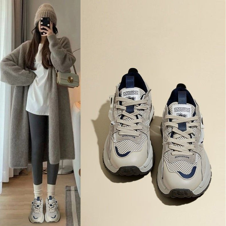 Damen Sportliche Sneaker mit atmungsaktiver Obermaterialkombination Drune
