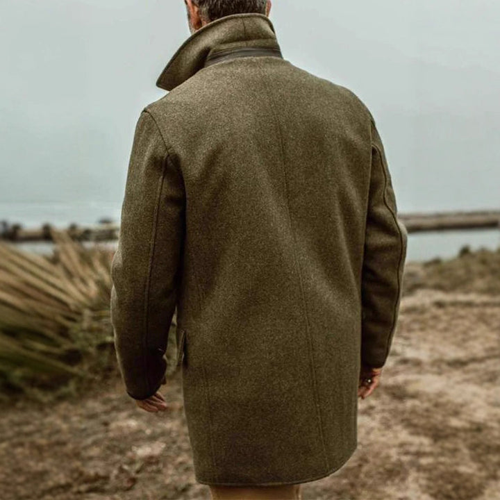 Herren stilvolle Wolljacke im doppelten Schnitt Drune