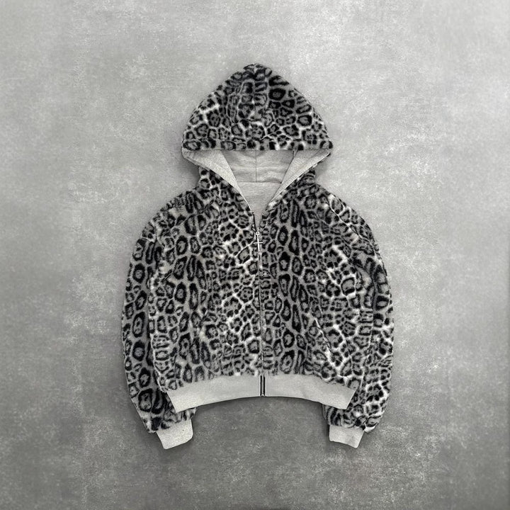 Damen Fleecejacke mit Wendefutter im Tierdesign Drune