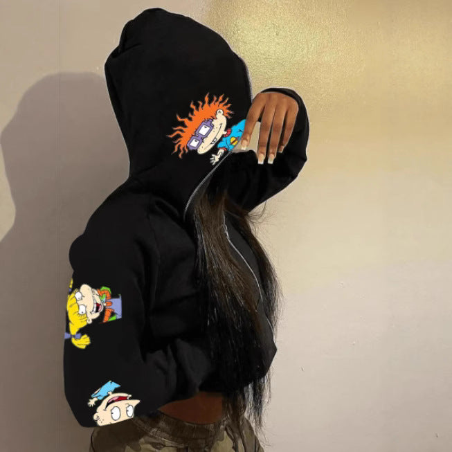 Damen Kapuzenpullover mit kreativem Cartoon-Design Drune