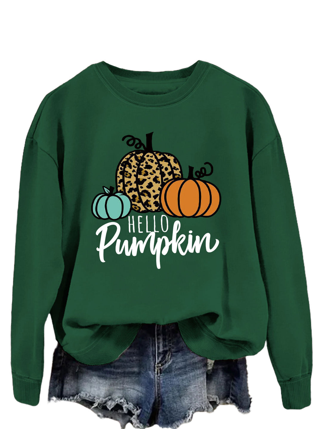 Damen Sweatshirt mit kreativem Herbstmotiv und lässigem Schnitt Drune