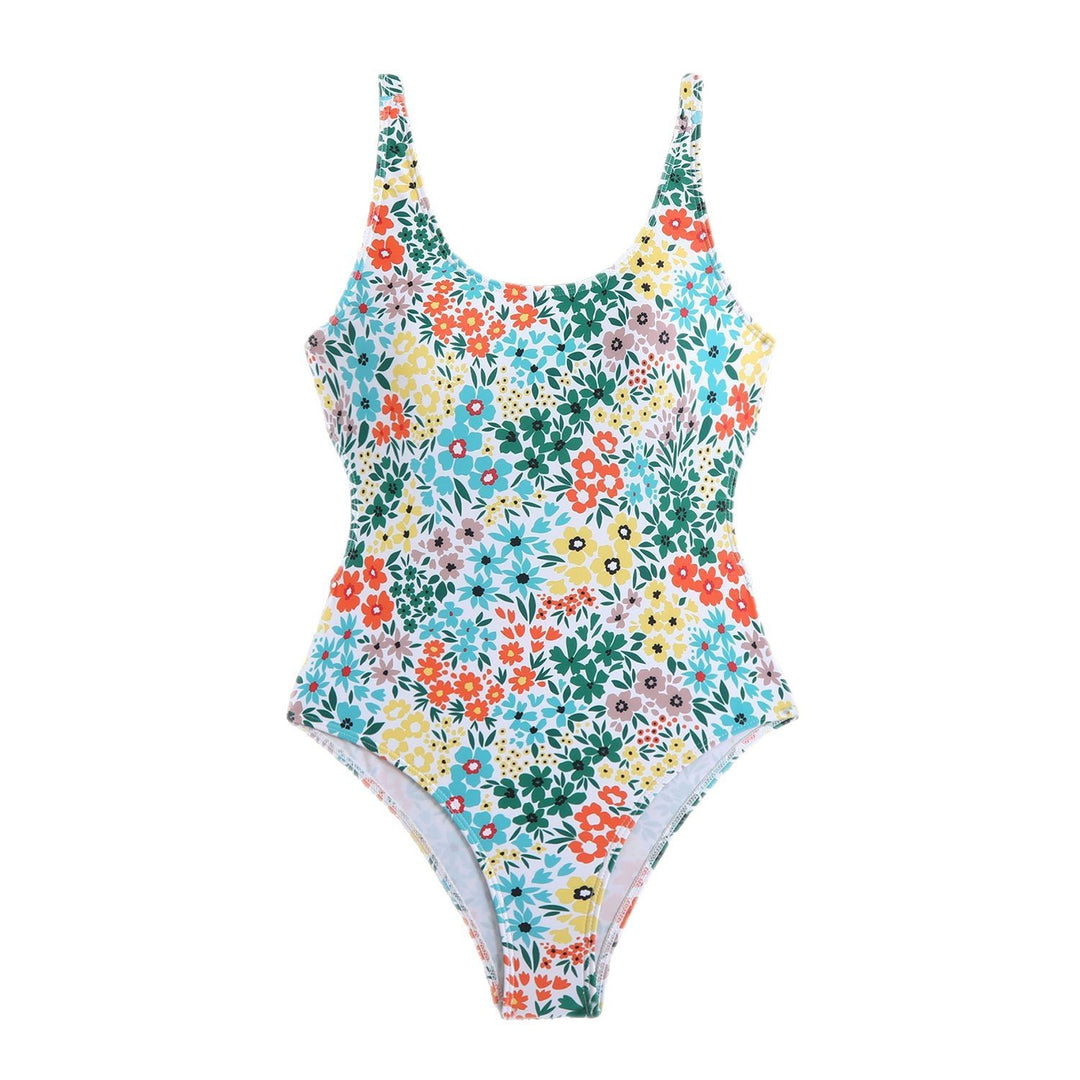 Damen Badeanzug mit floralen Akzenten und modischem Schnitt Drune