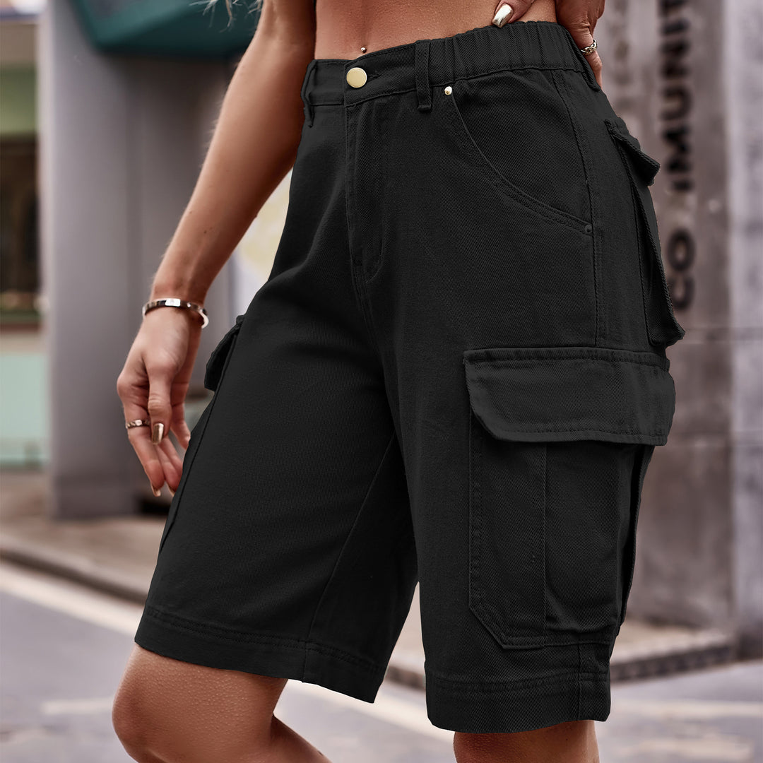 Damen Cargo-Shorts mit elastischem Bund und praktischen Taschen Drune