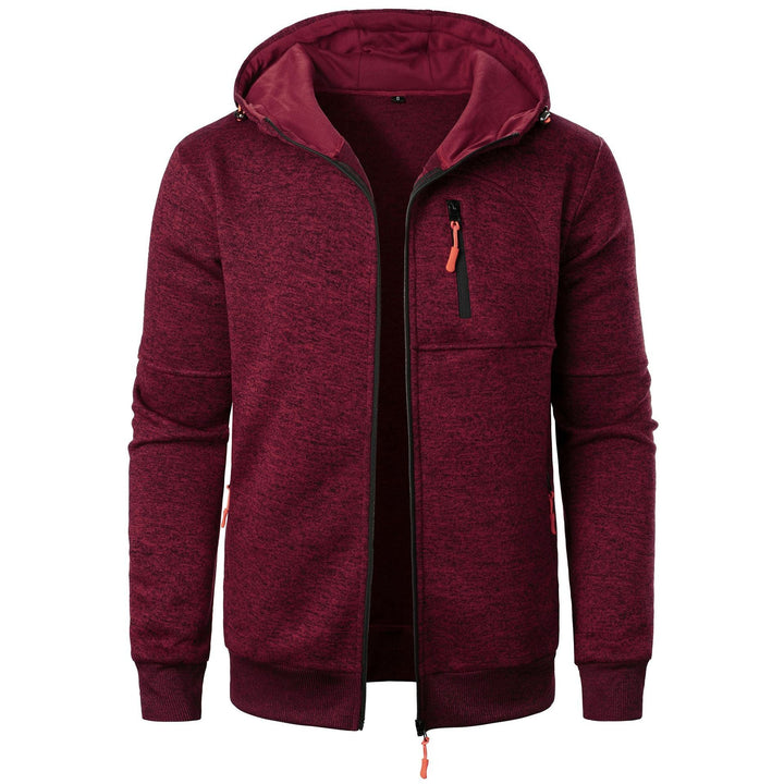 Drune | Herren Gemusterte Zip Kapuzenpulli
