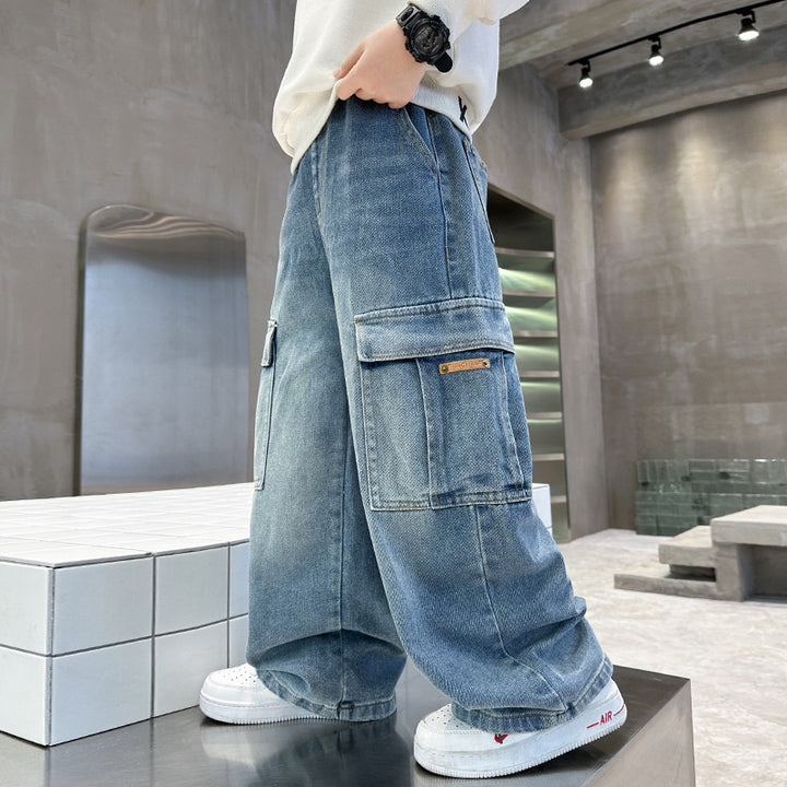 Herren Cargo-Jeans mit lässigem Schnitt und funktionalen Taschen Drune