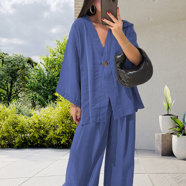 Damen Elegante Kimono-Jacke mit weiten Ärmeln und lockerer Passform Drune