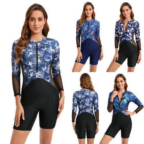 Damen Sportlicher Rashguard mit Netzdetails Drune