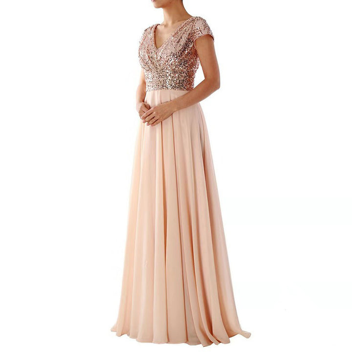 Damen Abendkleid mit funkelndem Oberteil Drune
