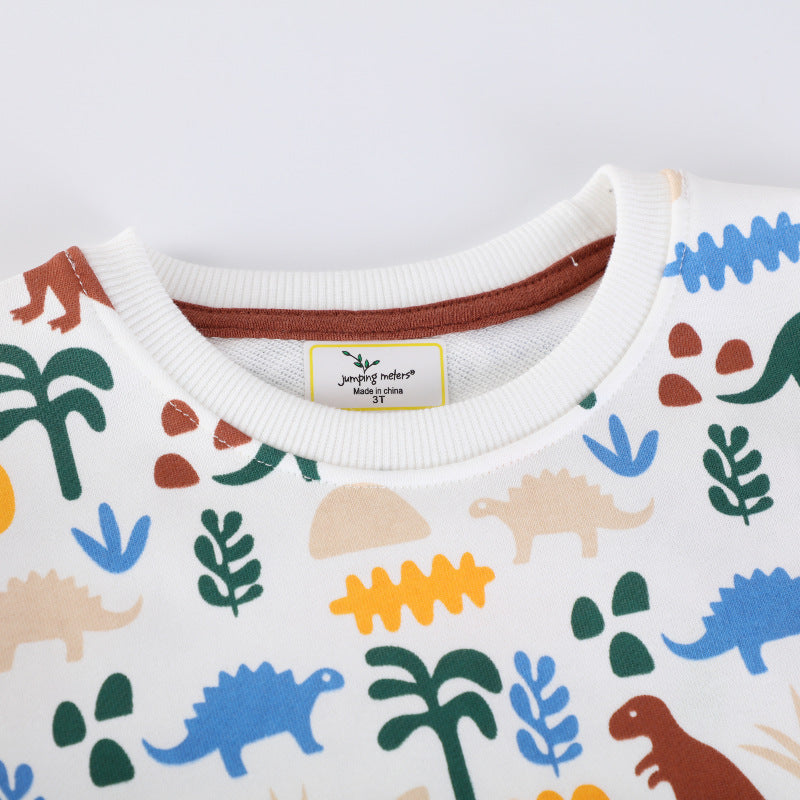 Jungen Sweatshirt mit lebhaftem Dinosaurier-Muster Drune