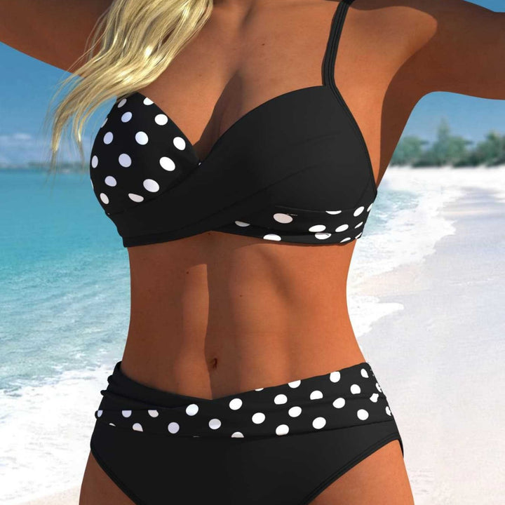 Damen Bikini-Set mit croppenden Oberteil und hohem Taillenschnitt Drune