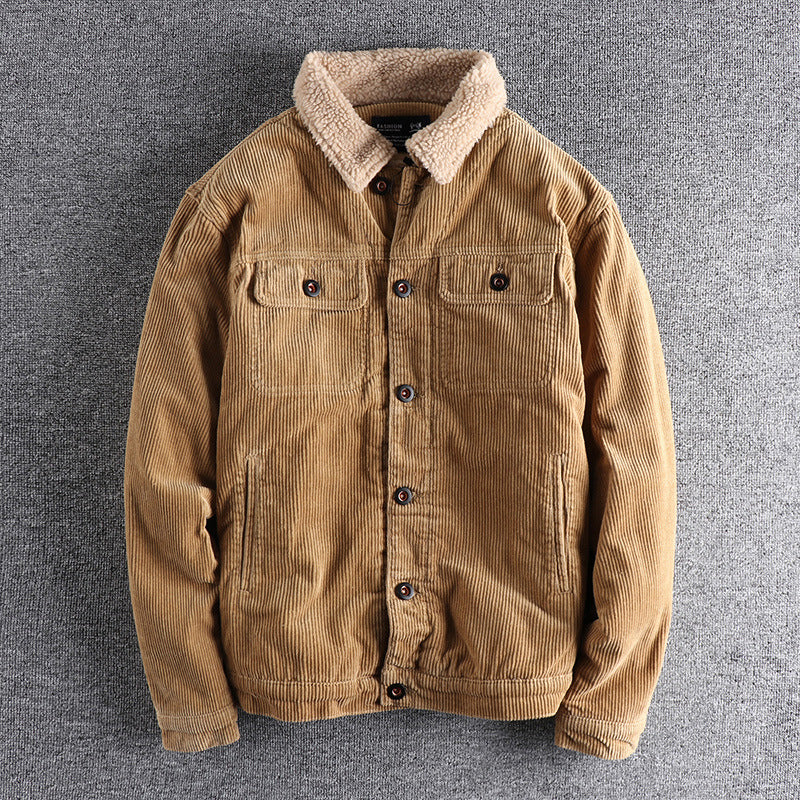 Herren Cordjacke mit kuscheligem Futter und praktischen Taschen Drune