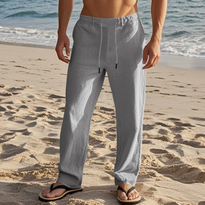 Herren Bequeme Strandhose mit elastischem Bund und praktischen Seitentaschen Drune