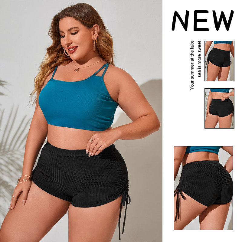 Damen Sportliche Badeshorts mit Raffungen Drune