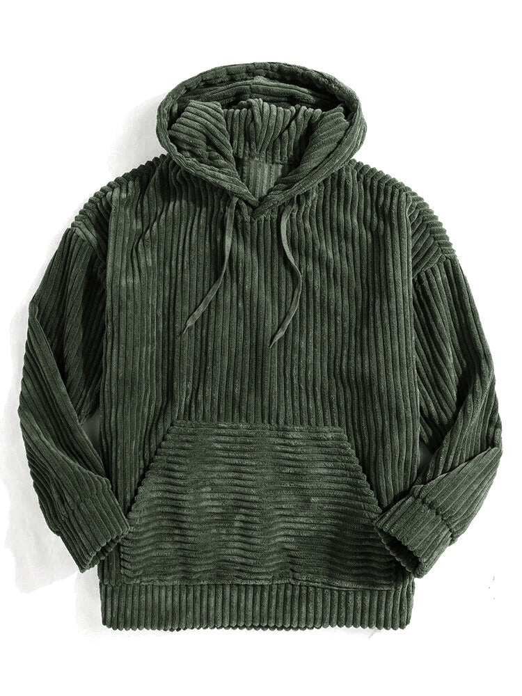 Damen gemütlicher Kapuzenpullover im modernen Rippdesign Drune