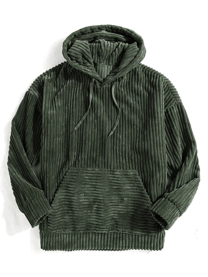Damen gemütlicher Kapuzenpullover im modernen Rippdesign Drune