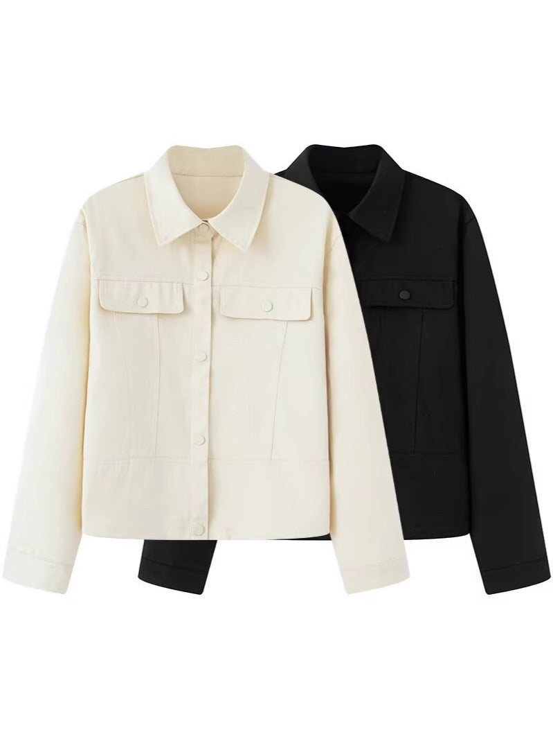 Damen modische Utility-Jacke mit großen Taschen und trendigem Schnitt Drune