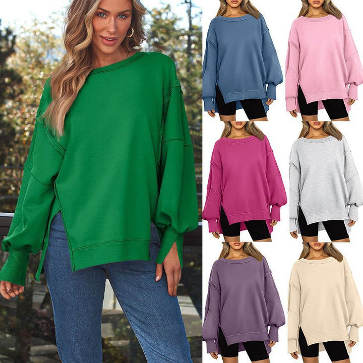 Damen oversized Sweatshirt mit ballonförmigen Ärmeln Drune