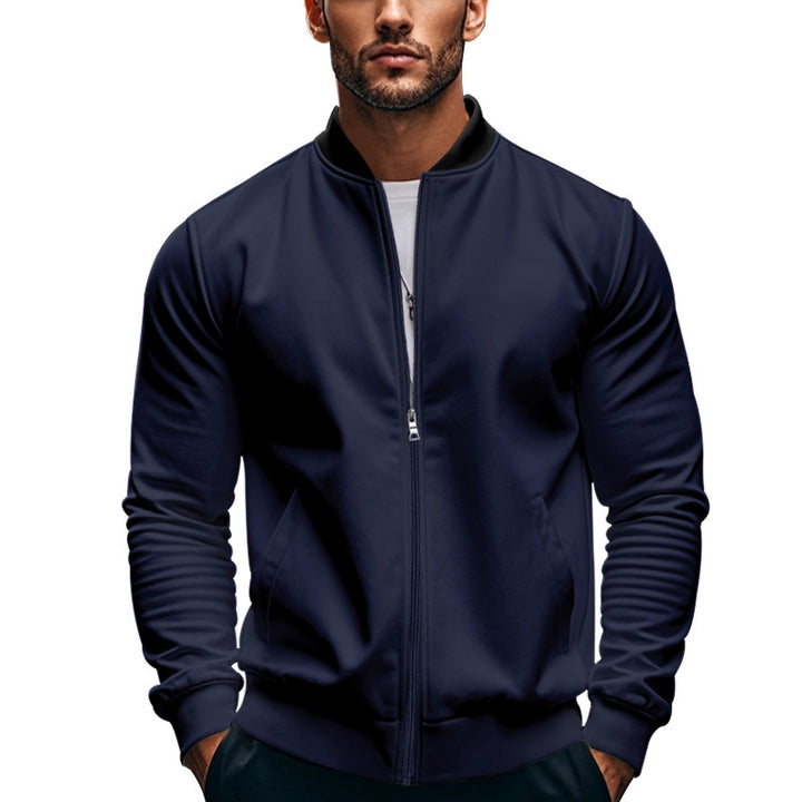 Herren stilvolle Sportjacke mit hochschließendem Kragen und praktischen Taschen Drune
