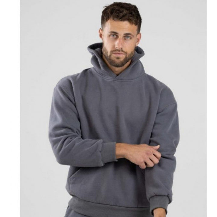 Damen nan extraweicher Oversize-Hoodie mit strukturierter Kängurutasche, überschnittener Schulter und angerauter Innenseite Drune