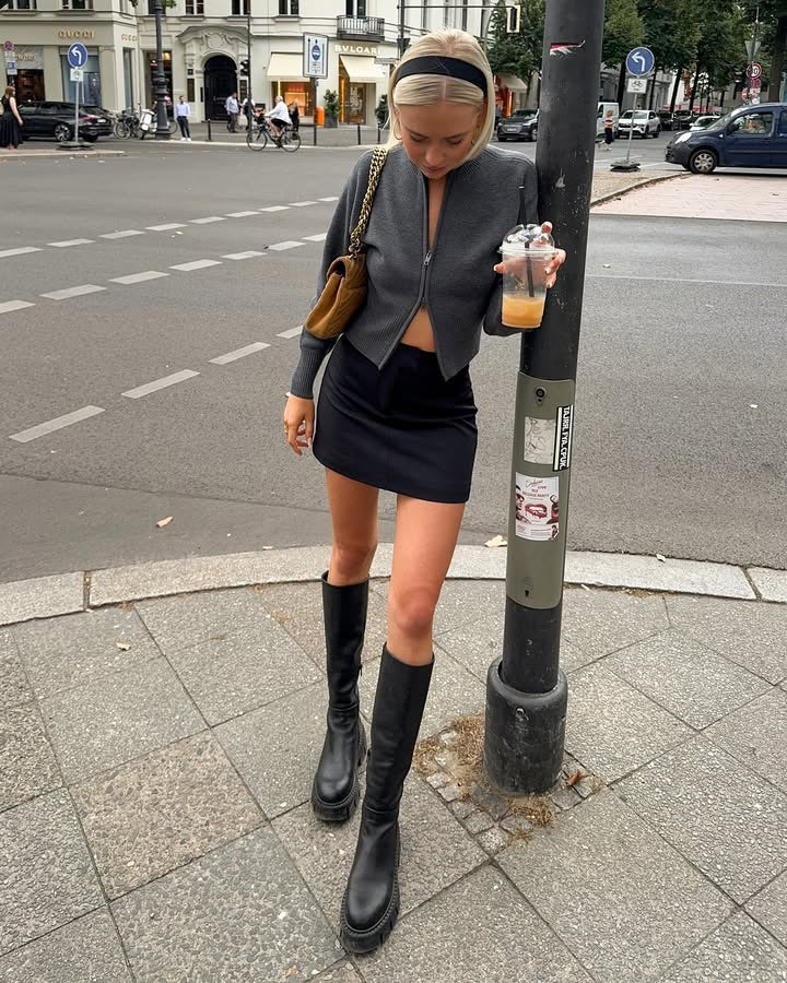 Damen Elegante Strickjacke mit durchgehendem Reißverschluss Drune