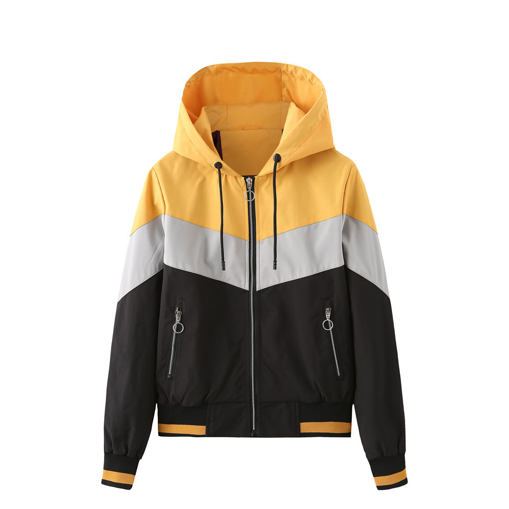 Damen vielseitige Sportjacke mit stylishem Farbblockdesign Drune