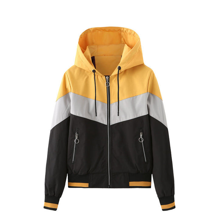 Damen vielseitige Sportjacke mit stylishem Farbblockdesign Drune