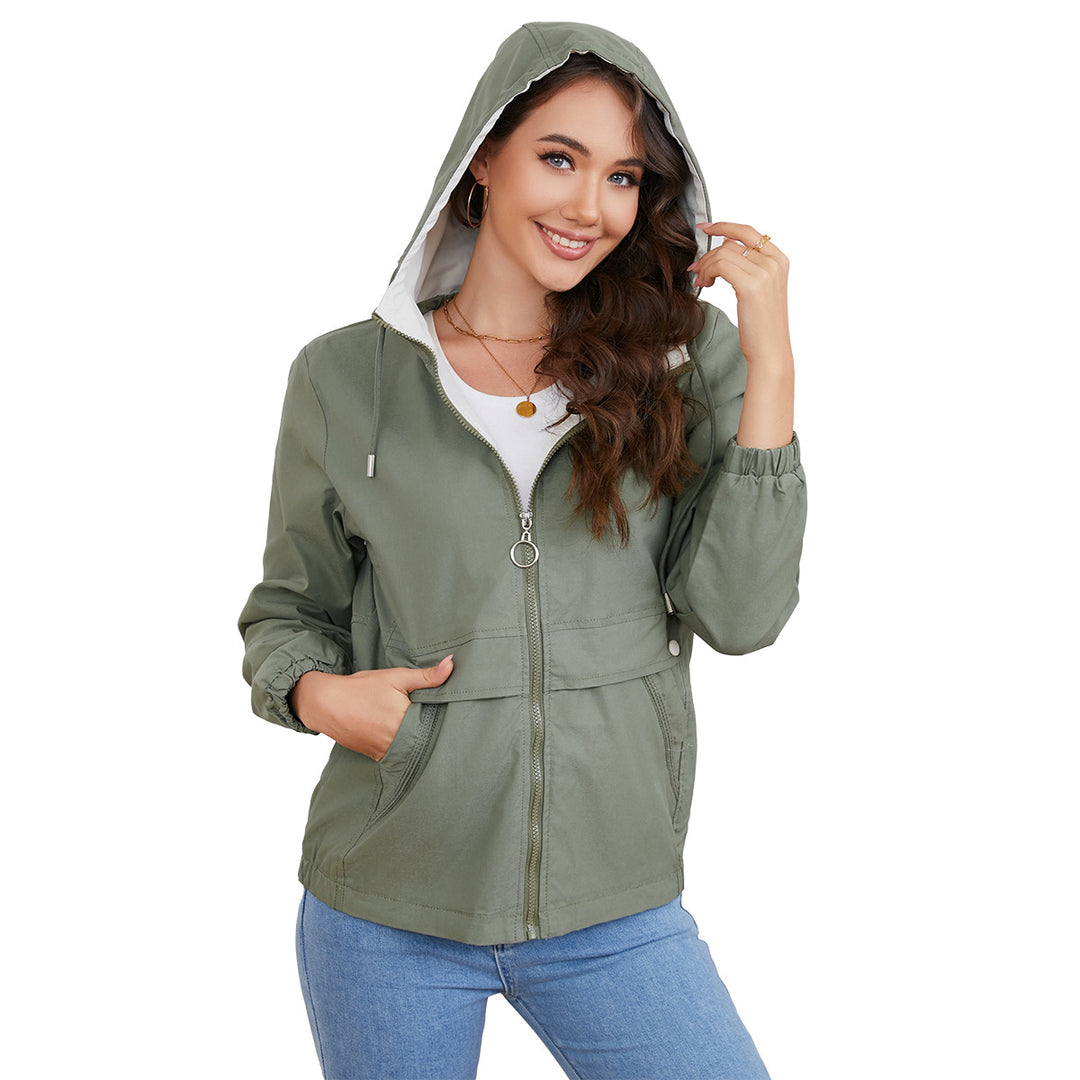 Damen modische Freizeitjacke mit verstellbarem Bund Drune