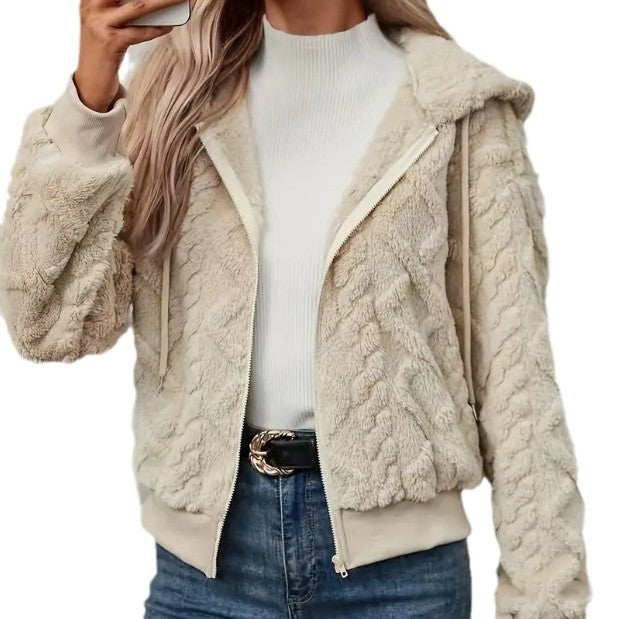 Damen Kuschelige Fleecejacke Drune
