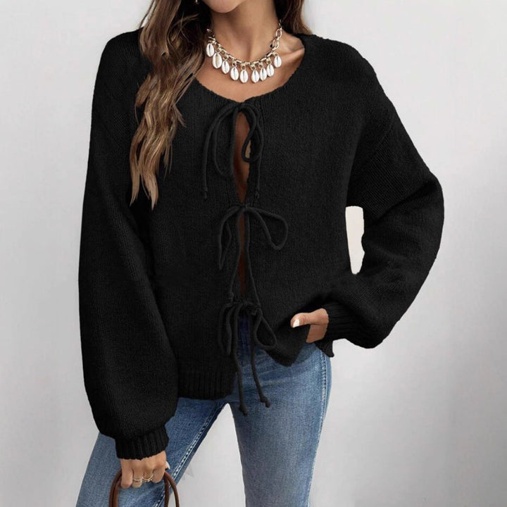 Damen Strickpullover mit raffinierten Knoten-Details Drune