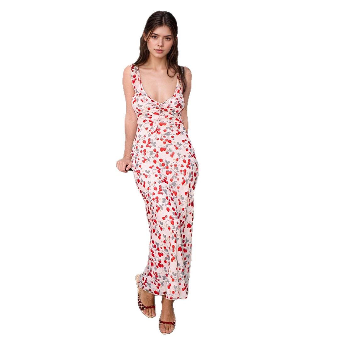 Damen Sommerliches Neckholderkleid mit floralem Muster Drune