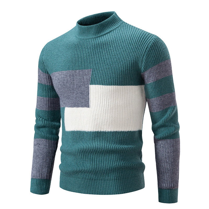 Herren modischer Pullover mit strukturiertem Blockdesign Drune
