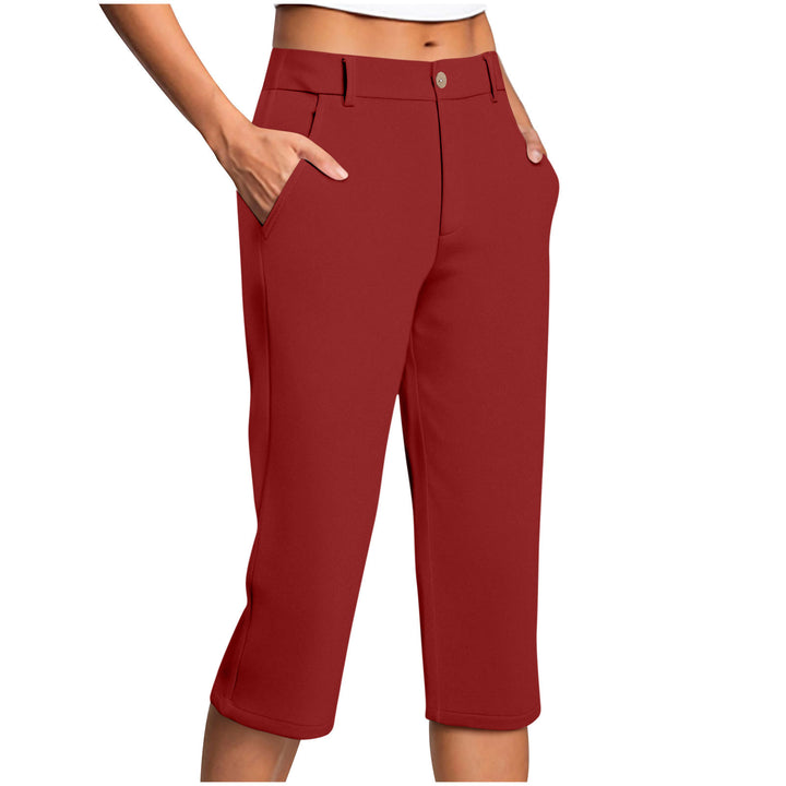 Damen Capri-Hose mit bequemer Passform und praktischen Taschen Drune