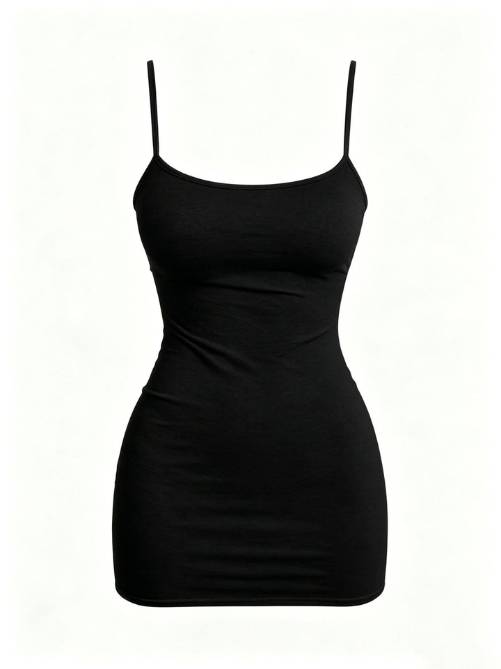 Damen figurbetontes Mini-Wickelkleid mit tiefem V-Ausschnitt und elastischen Trägern Drune